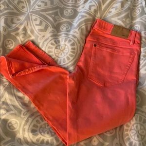 Madewell zipper crop colored denim
